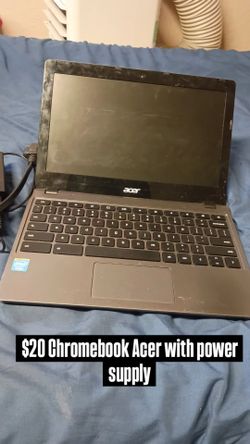 Acer chrome book with power supply cable