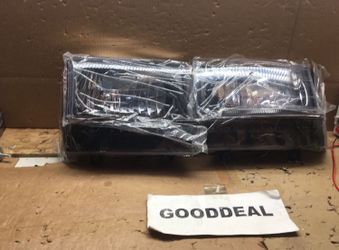 #61 Fit 99-04 Ford F250/350 or 00-04 Ford Excursion Chrome Amber Headlight 