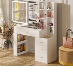 White Vanity Desk