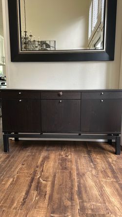 Buffet table discontinued IKEA BJURSTA Sideboard in a brown-black finish