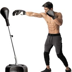 Punching bag with gloves 