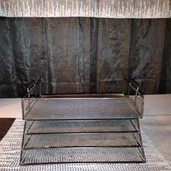 Mind Reader Desktop Organizer, File Storage, Paper Tray, Workspace, Office, Metal Mesh