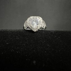 Promise / Engagement Heart Ring .925 Sterling Silver