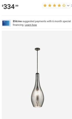 Olde Bronze Mercury Glass Pendant Light