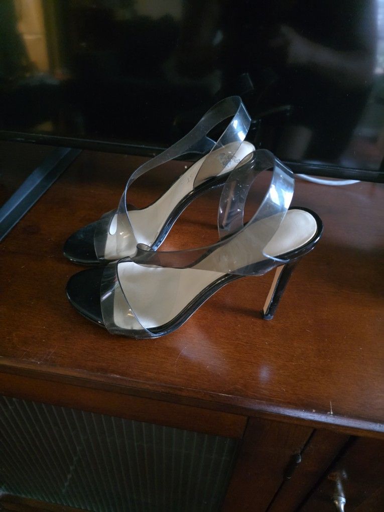 Black Clear Heels