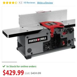 NEW Porter Cable 10 Amp 6 In. Variable Speed Jointer

