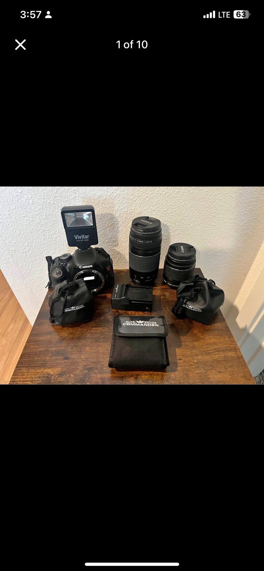 Canon EOS Rebel T3i camera & accessories