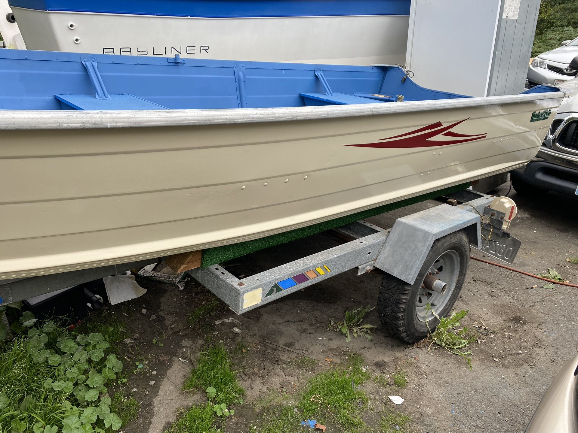 14 Feet SmokeCraft Aluminum Boat With Trailer 