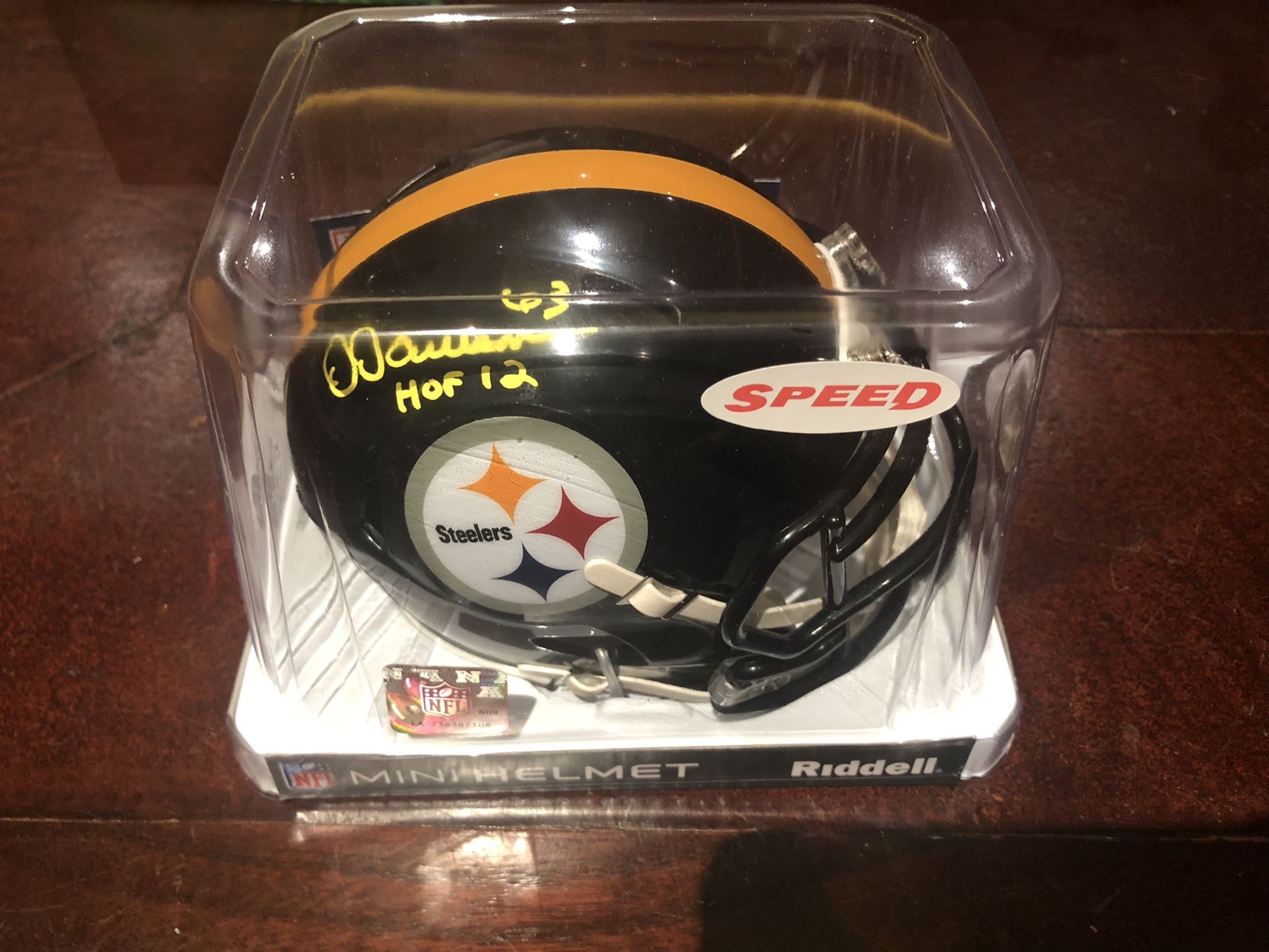 Dermontti Dawson Signed Speed Mini Helmet w/ Tristar COA Auto Steelers