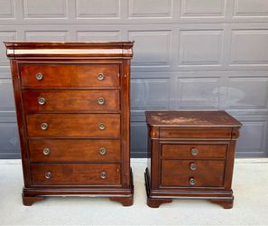 Solid wood chest & night stand