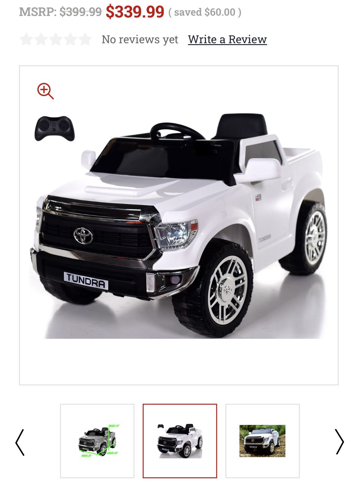 ⚪️⚪️!!BRAND NEW 12V LUXURY REMOTE CONTROL Electric Kid Ride On Car Power Wheels Toyota TUNDRA with LEDs, Media Player, USB And Mp3 