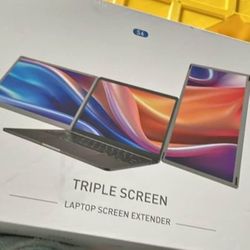 Triple Monitor for Laptop, 14'' Laptop Monitor Extender Plug & Play, 1080P HD Portable Laptop Screen Extender for 14''