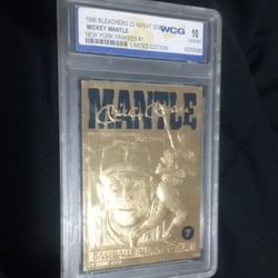 1996 Bleachers 23k Gold Mickey Mantle New York Yankees Grade 10 GEM MINT