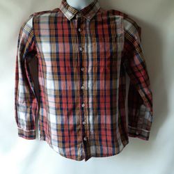 Cat & Jackplaid boys button down shirt size L (12-14)