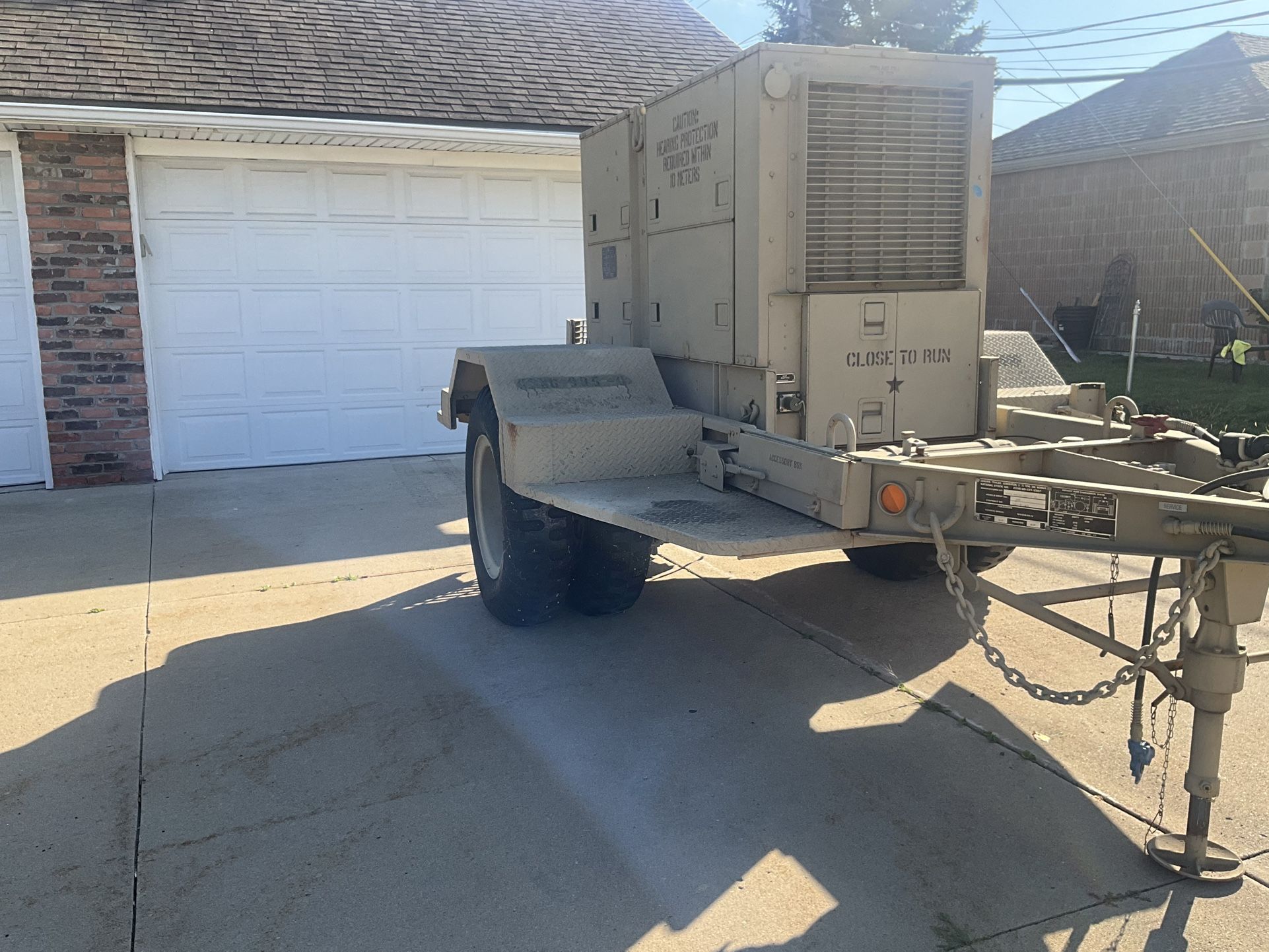 Army Diesel Generator 30 KW 50/60 Hz With It’s Trailer