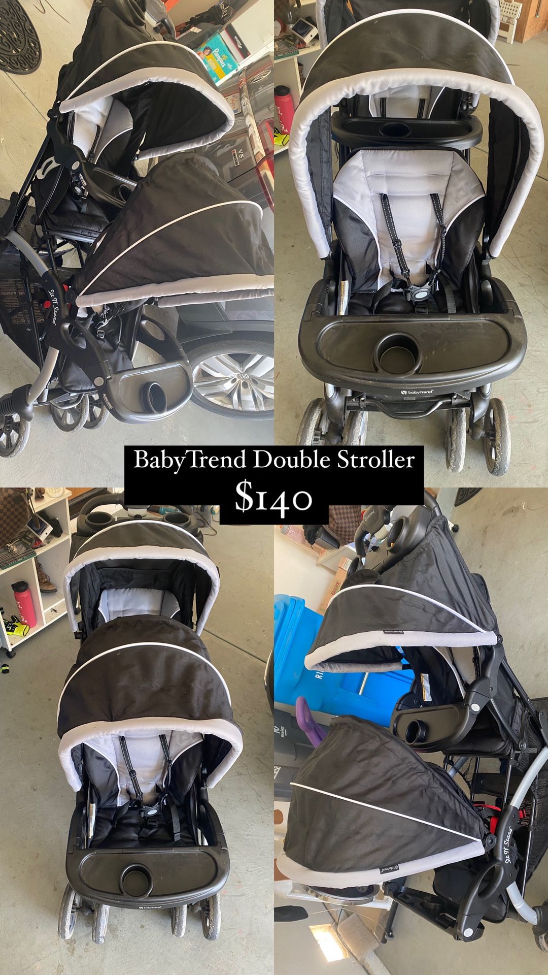 Double Stroller With Car Seats 