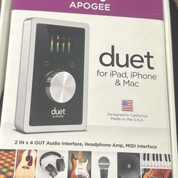 Apogee Duet  Interface for ipad/iphone/mac
