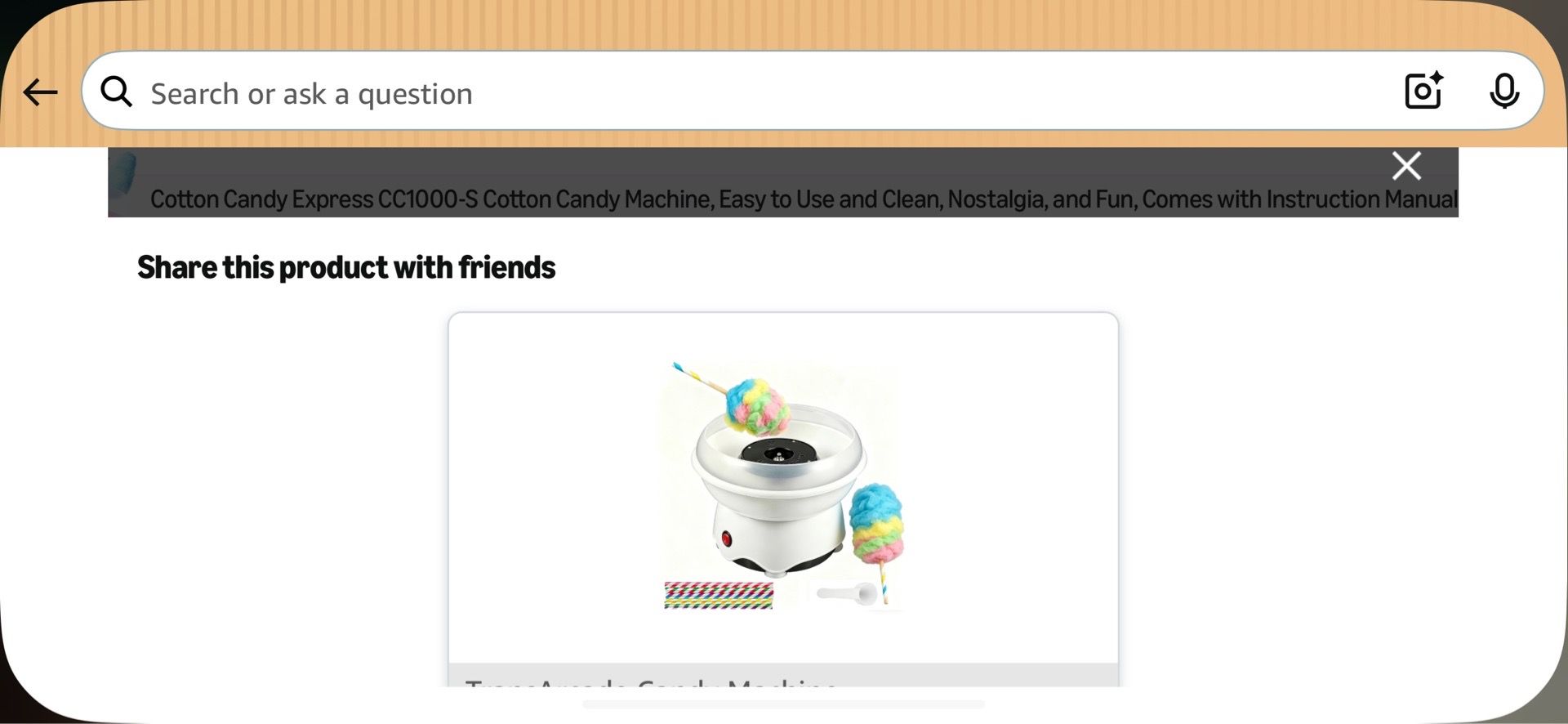 Mini Cotton Candy Machine, Includes Sugar Scoop, Sticks Cotton Candy Maker for Birthday Party, Gifts, Home Uses
