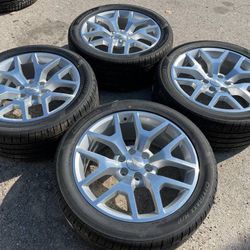 New 22” Chevy Honeycomb Brushed Rims and New Tires 22 Wheels Silverado Sierra Tahoe Yukon Rines con Llantas OEM stock factory Original Take offs origi