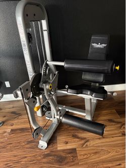 Inflight fitness seated leg extension and leg curl machine