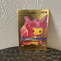 Pikachu Mega Gold Foil Tag Team Cosplay 7 Card Set Pokemon Cards for Sale  in Arlington, TX - OfferUp