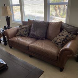 Bernhardt Brown Leather Couches