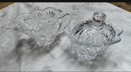 Crystal Creamer And Sugar Set