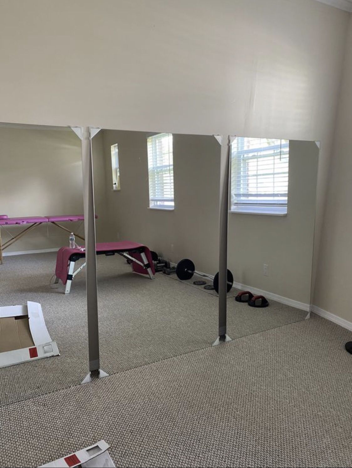 Mirrors with wall mounts 3x5 ft- perfect for home gym, dance studio