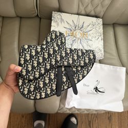 Dior Oblique Jacquard Saddle Bag