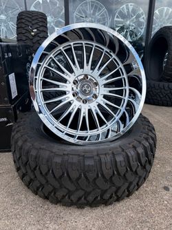 22x12 chrome rims 33125022 tires