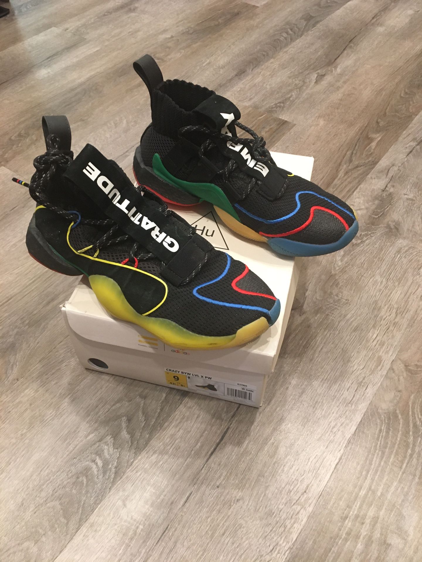 Adidas Crazy BYW LVL X PW Shoes, Size 9