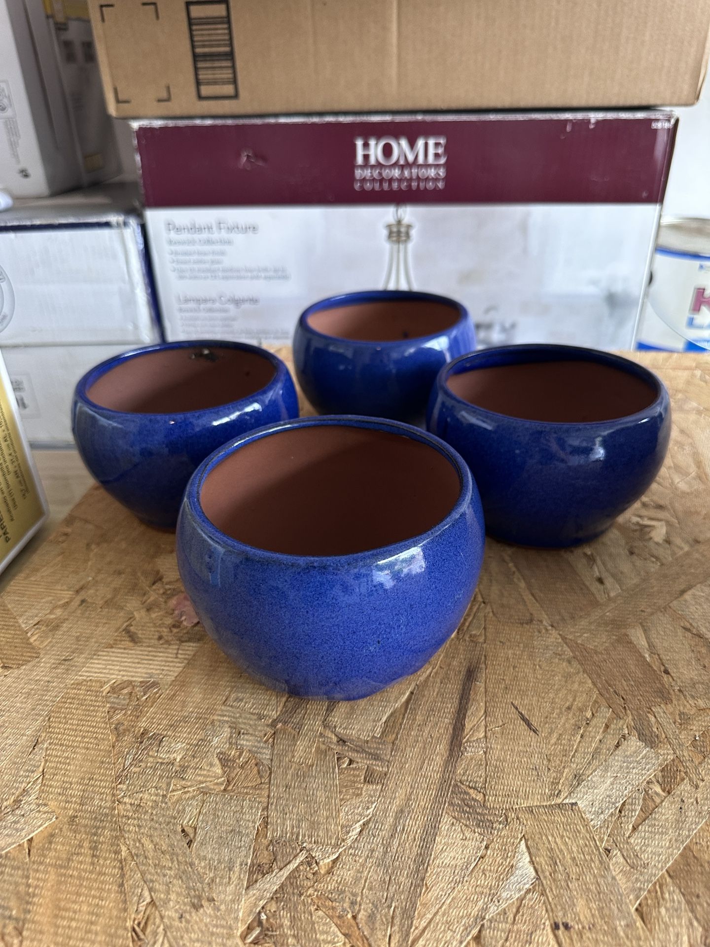 4 small ceramic pots - All 4 only $20