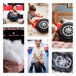 15.7 Inch Big Creative 3D Simulation Wheel Plush Pillow,