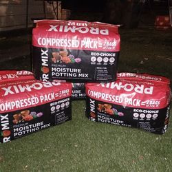 PROMIX Premium Moisture Potting Mix  BrandNew Compressed Pack=2 Bags Of 1 CU.FT