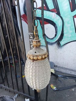 Glass hanging light