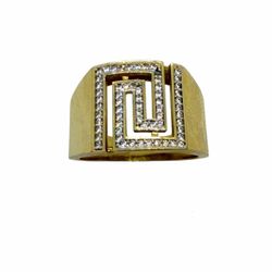 Ring yellow gold 14k. Greek key