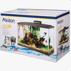 29 Gallons - Some Neocaridina Shrimps Included - Aqueon Aquarium Starter Kit with LED Lighting 29 SD-3