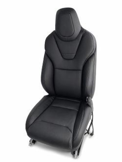 2016–2021 Tesla Model X 2nd Row Seat Left Premium Black Heated OEM 1076072-02-C