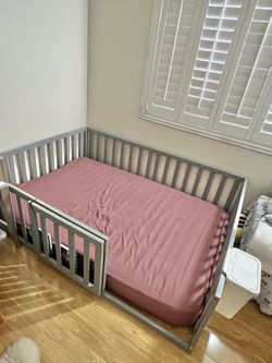 Montessori style Bedframe With Rails -full Size