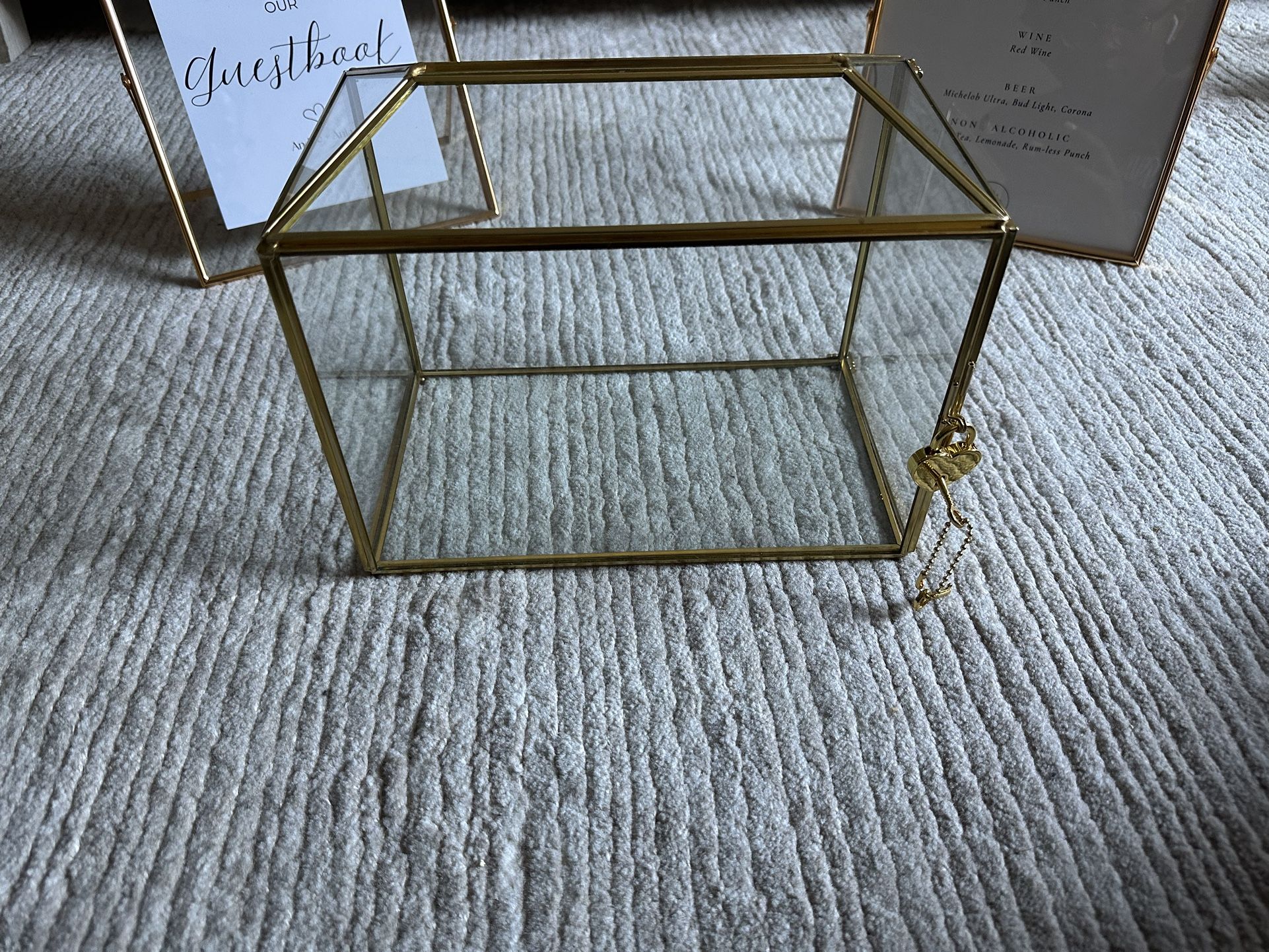 Glass Card Box For Wedding