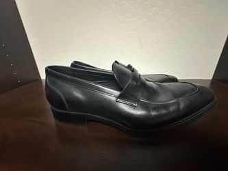 Gifennse Handmade Leather Penny Loafers - Black - Men's 11.5