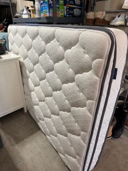 Full size mattress, box spring and frame