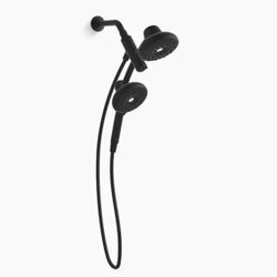 KOHLER Matte Black Round Dual/Combo Shower Head