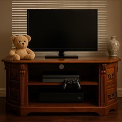 Solid Wood TV Stand / Media Console with Storage