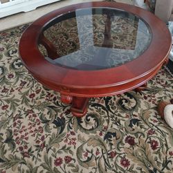 36-in Round Coffee Table With Matching End Table