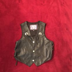 Vintage Pegasus Kids Leather Western Vest  
