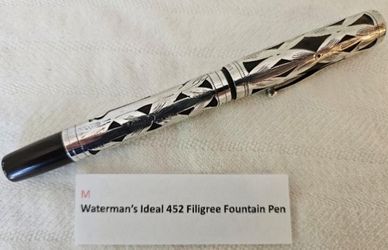 Waterman’s Ideal 452 Filigree Sterling Silver Fountain Pen