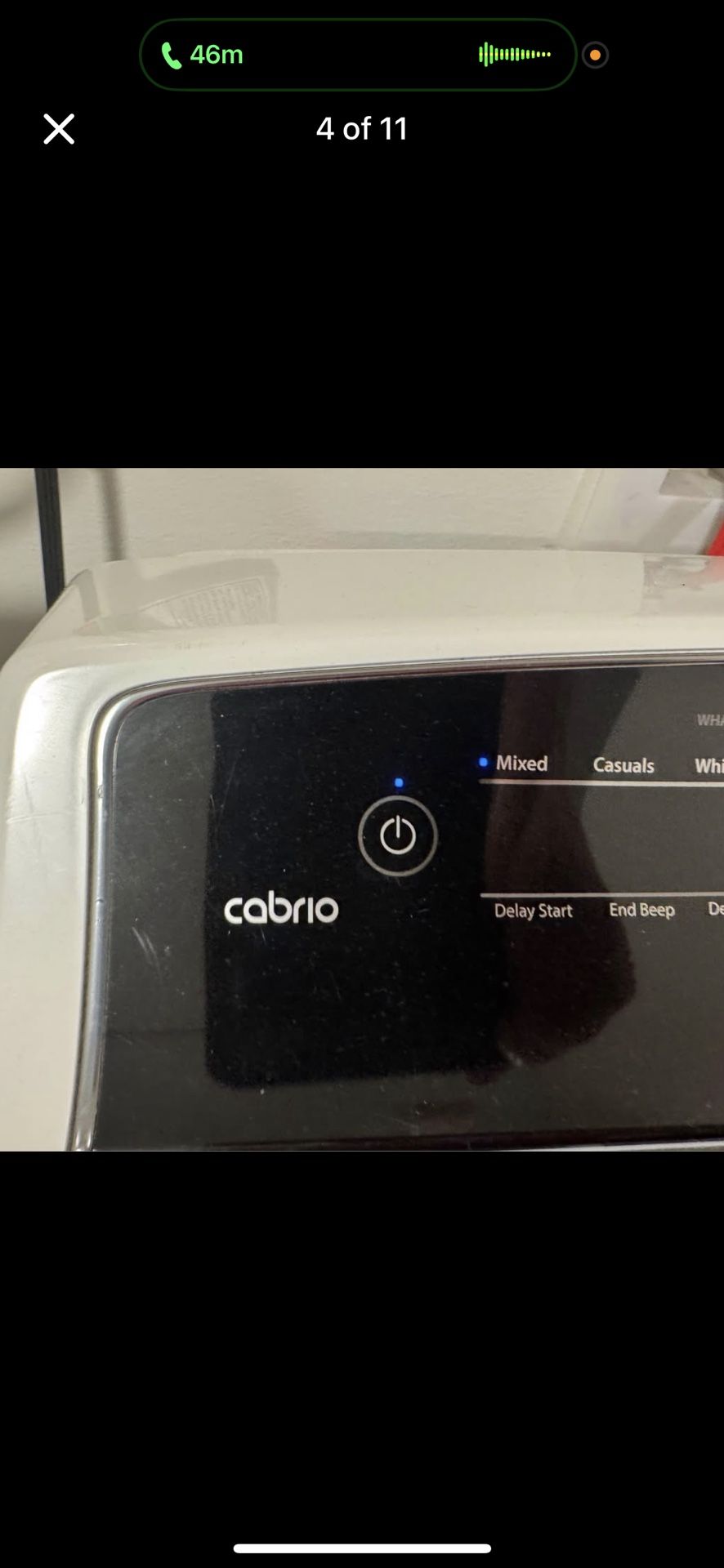 Washer is whirlpool cabrio and dryer is a kenmore