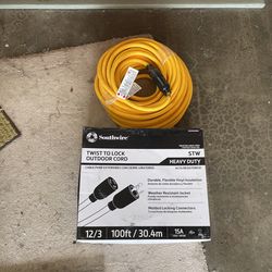 South Wire Heaven Duty Twist Lock 100’ Extension Cords 