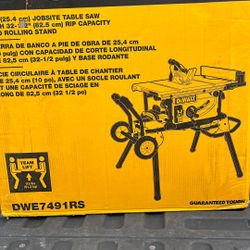 DEWALT 10”(25.4 Cm JOBSITE TABLE SAW #DWE7491RS